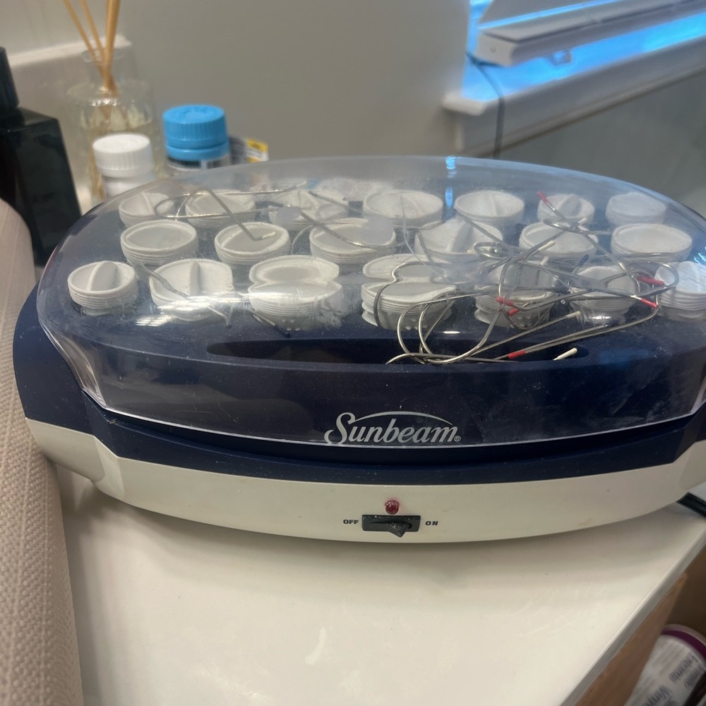 Sunbeam SureSetter Hot Rollers 20 Hair Curlers Model